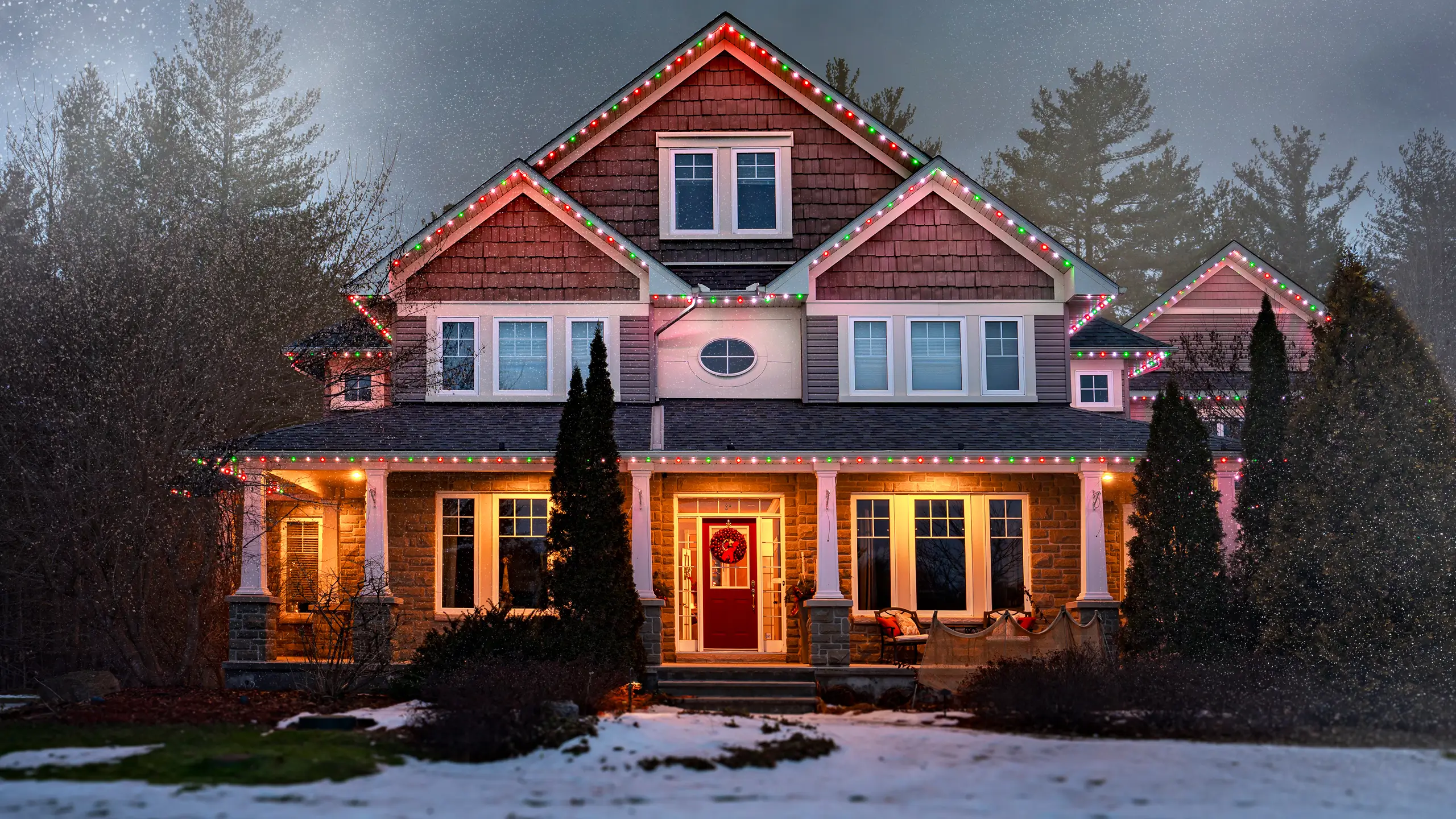 Beautiful home with permanent LED lighting